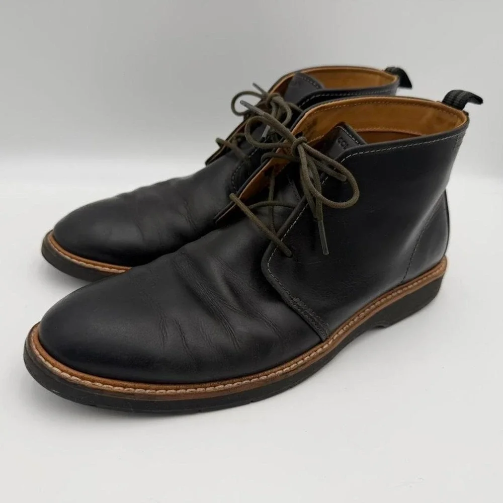 Cole Haan black brown leather chukka boots‎ men's 8.5 minimalist casual